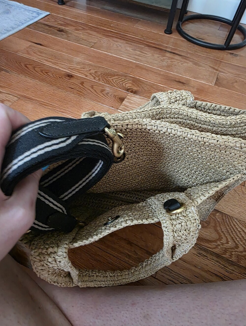 Coach Cargo Tote, Straw - Picture 7 of 8